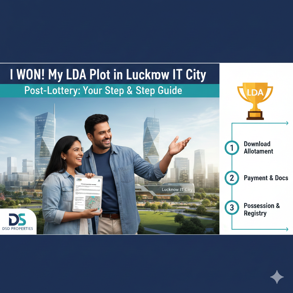IT City या Wellness City में LDA प्लॉट जीता? जानिए आगे क्या करें