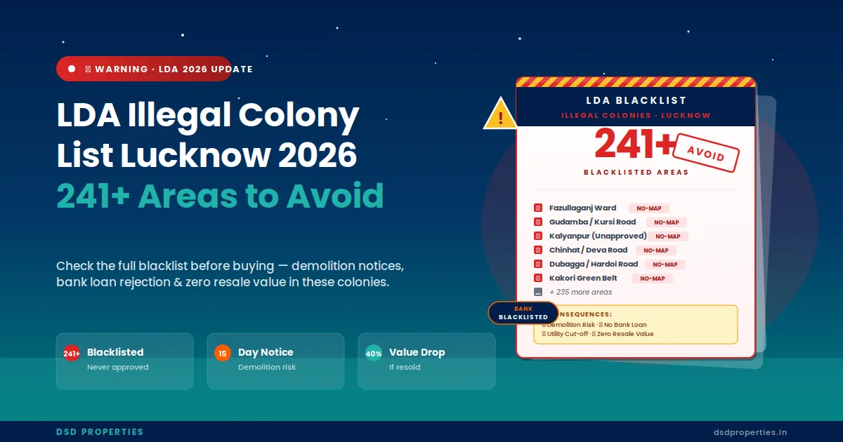 241 Illegal Colonies in Lucknow 2026 — Full LDA No-Map List (Check Yours)