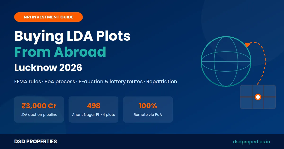 NRI Guide to Buying LDA Plots in Lucknow 2026: FEMA Rules, PoA Process & Rs 3,000 Cr Scheme Pipeline