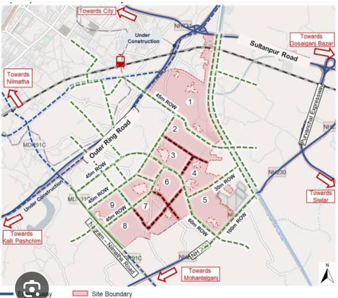 LDA IT City Sector-Wise Map Lucknow